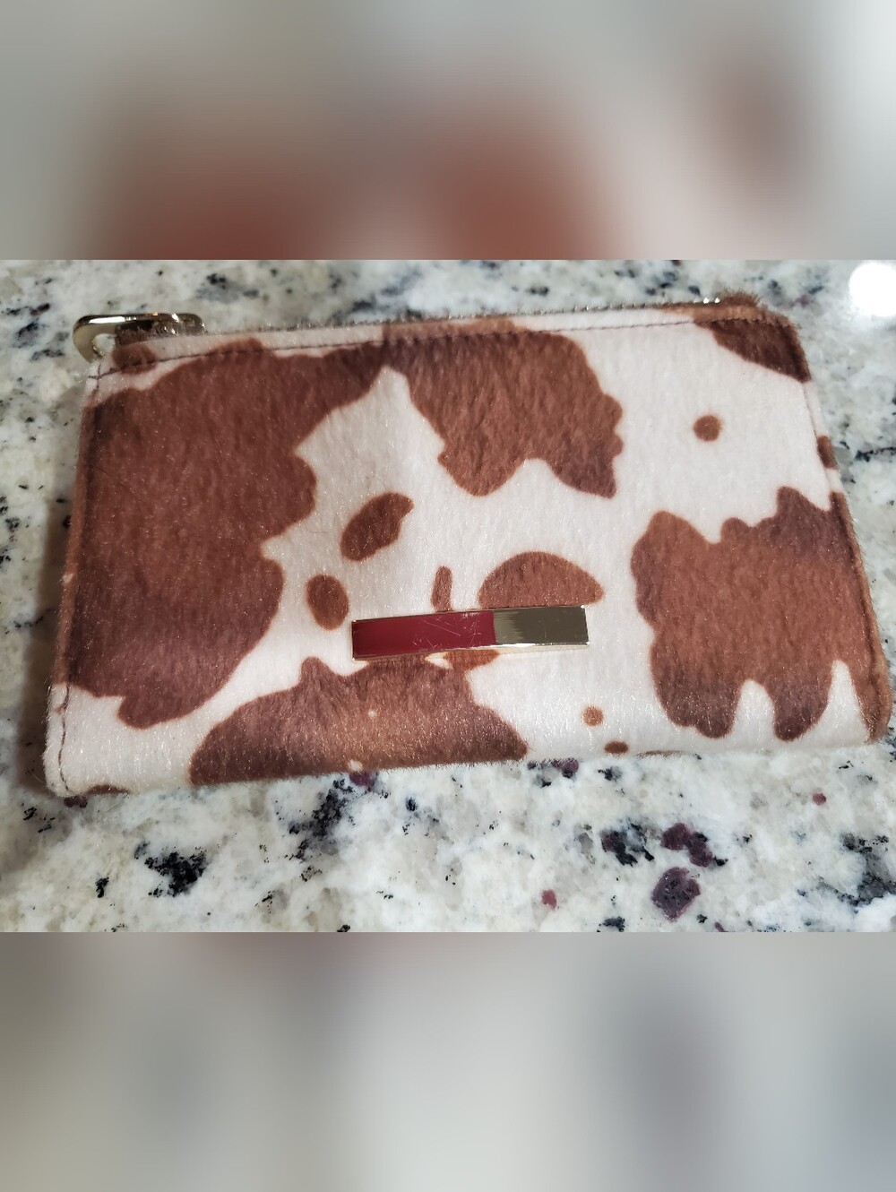 western-style cow print wallet